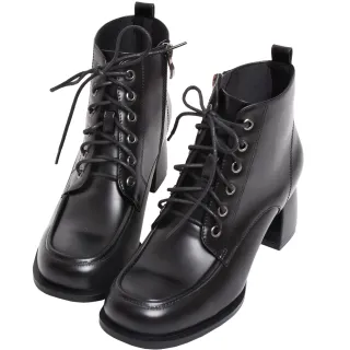 Ann’S防潑水材質-薇拉訂製V金屬雙車線粗低跟尖頭短靴4.5cm-米白(版型偏小) 歷史價格詳細信息