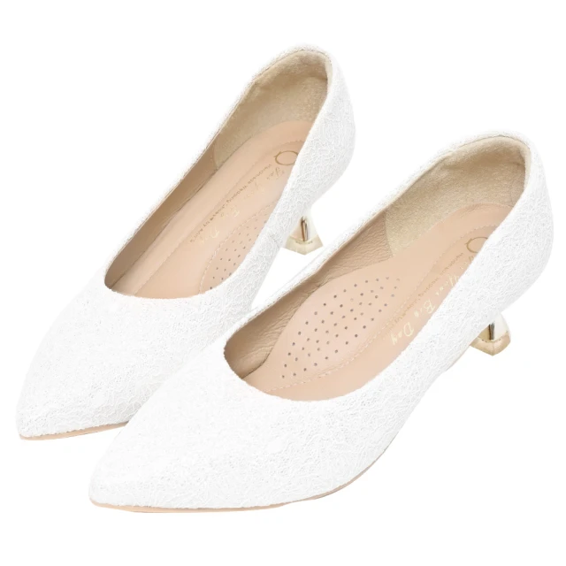 Ann’S浪漫花園-手工立體花朵白蕾絲防水台圓頭婚鞋-9cm-白(版型偏小) 歷史價格詳細信息