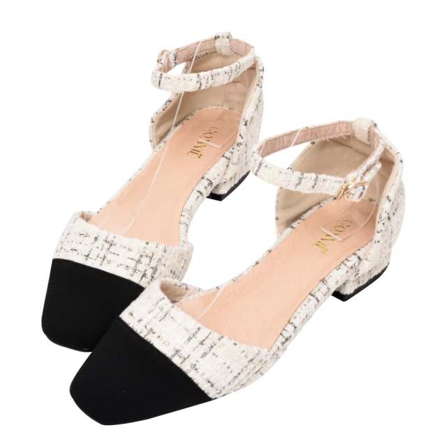 Ann’S奧賽花園散步-軟牛皮真皮瑪莉珍平底娃娃鞋-黑白 歷史價格詳細信息