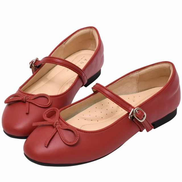 Ann’S瑪莉珍-蝴蝶結加寬楦舒適尖頭平底鞋-灰 歷史價格詳細信息