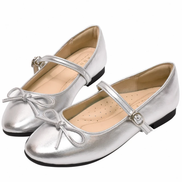 Ann’S瑪莉珍-蝴蝶結加寬楦舒適尖頭平底鞋-灰 歷史價格詳細信息