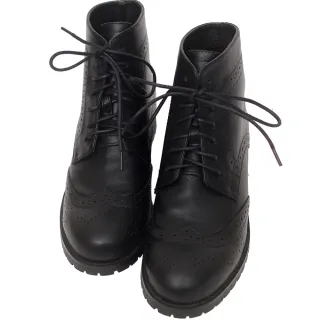 Ann’S英倫甜心2.0厚底-綁帶牛津雕花粗跟踝靴7cm-酒紅 歷史價格詳細信息