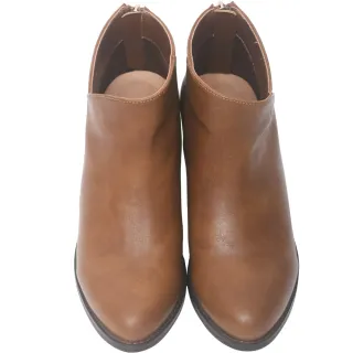 Ann’S纖瘦視覺-側V素面粗跟短靴-黑 歷史價格詳細信息