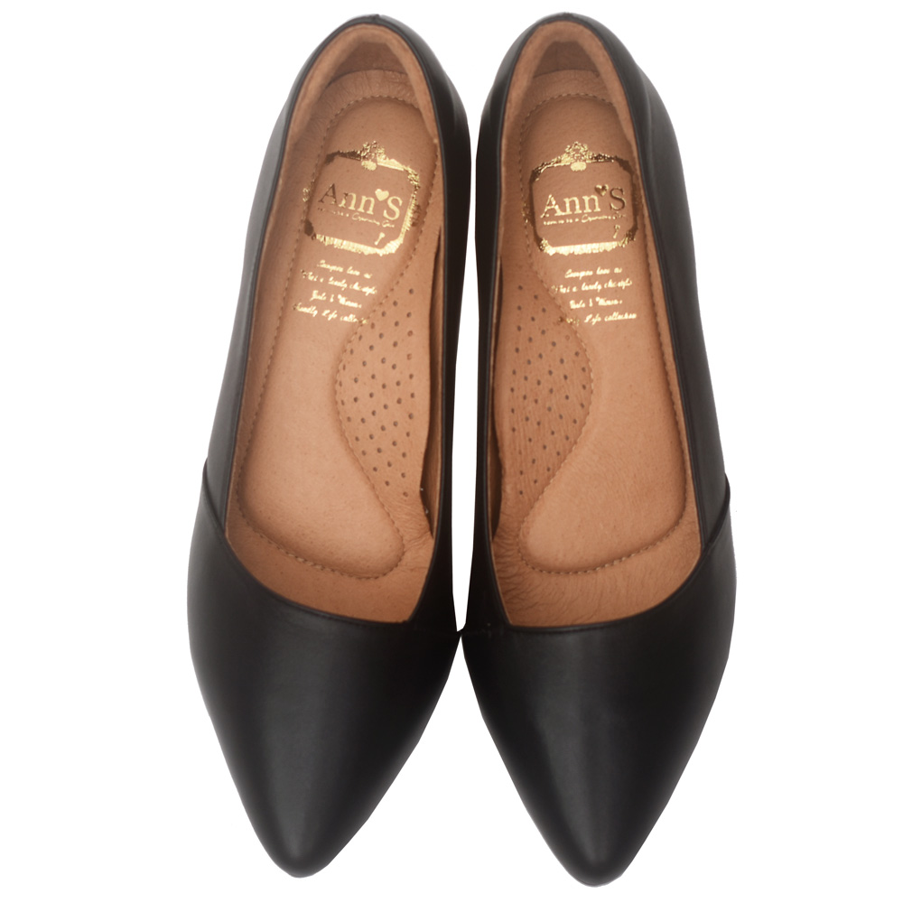 Ann'S氣質精品MIT氣墊頂級羊皮尖頭跟鞋-杏 歷史價格詳細信息