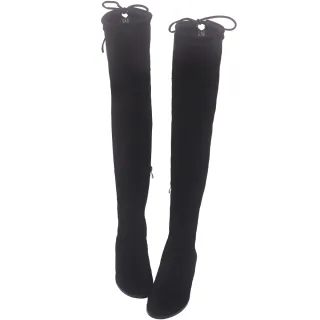 【Ann’S】窄版復古皮革-超修身V口顯瘦粗跟西部及膝長靴4.5cm(黑) 歷史價格詳細信息