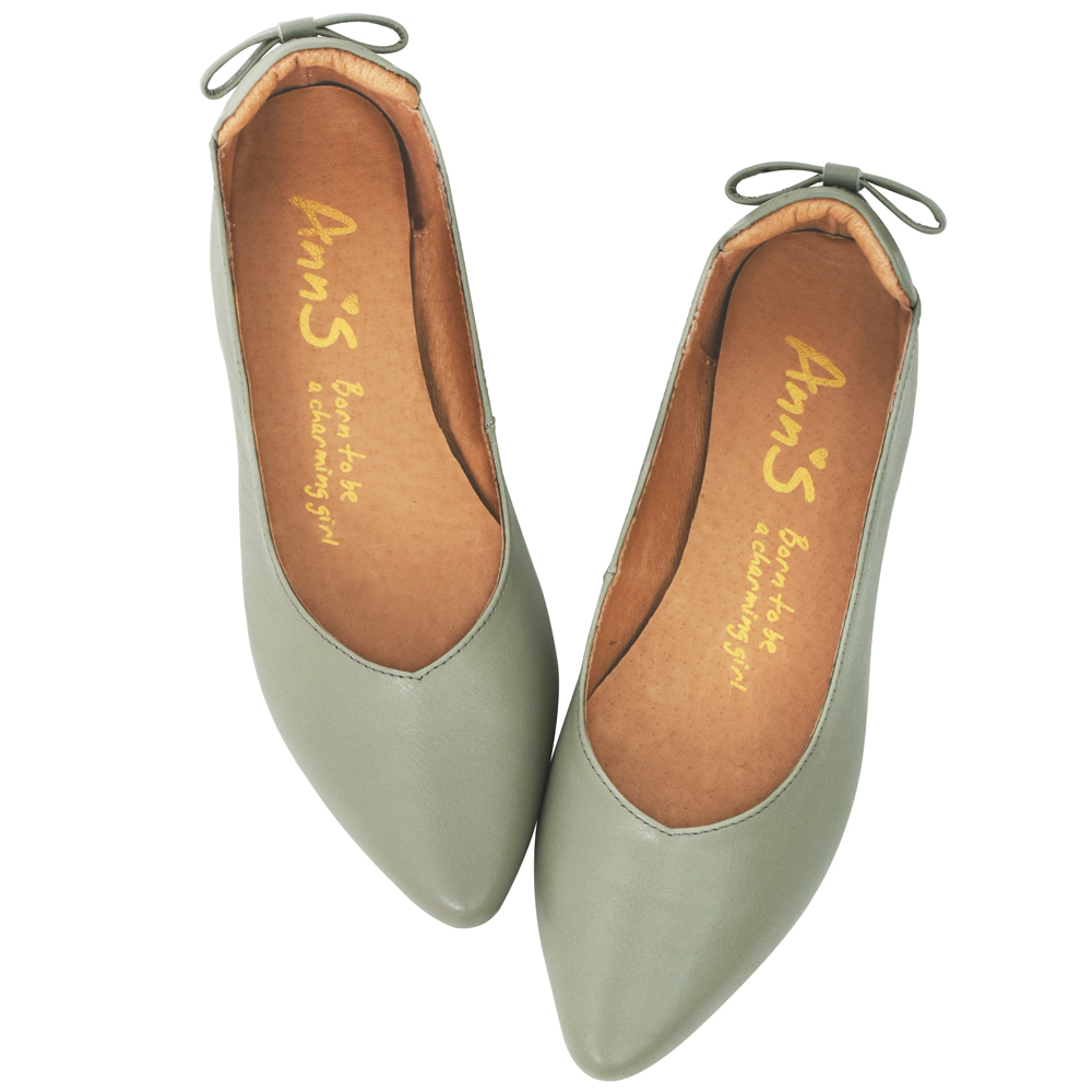 【Ann’S】再讓我睡一下就好-後跟小蝴蝶結真皮平底鞋(咖) 歷史價格詳細信息