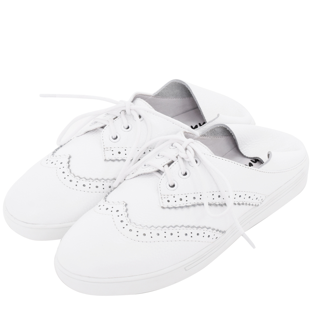 Ann’S第二代超軟真牛皮兩穿可腳踩牛津小白鞋-黑 歷史價格詳細信息