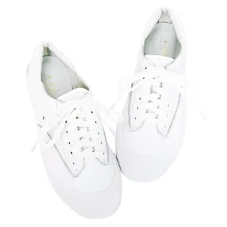 Ann’S餅乾家族-魔鬼氈全真皮小白鞋-白 歷史價格詳細信息