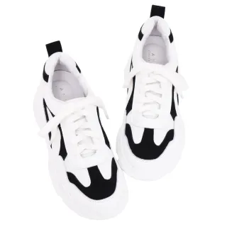 Ann’S魔術第四代-綠．白撞色全真皮牛皮老爹鞋(版型偏小) 歷史價格詳細信息