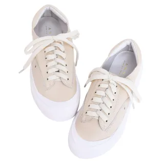 Ann’S餅乾家族-魔鬼氈全真皮小白鞋-白 歷史價格詳細信息