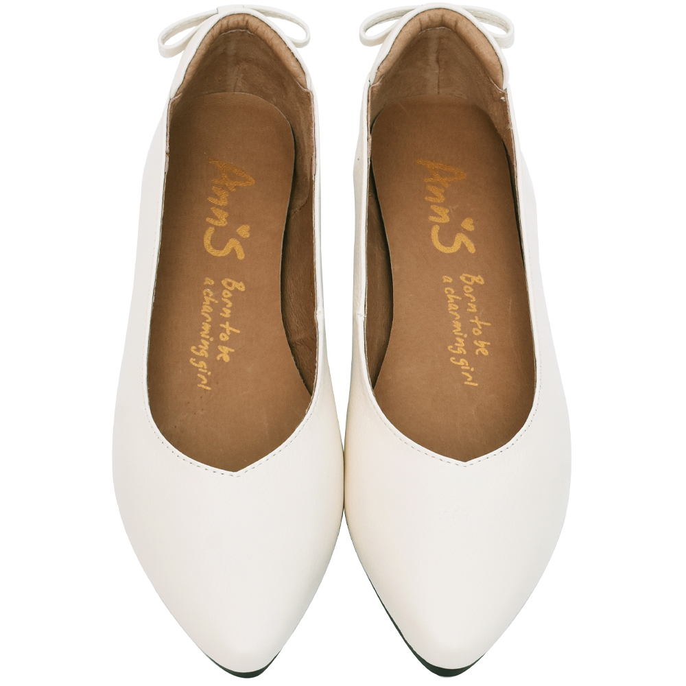 【Ann’S】再讓我睡一下就好-後跟小蝴蝶結真皮平底鞋(咖) 歷史價格詳細信息