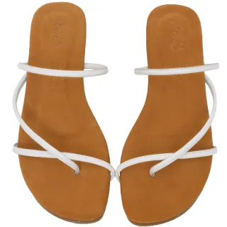 Ann’S水洗牛皮-小羊皮細帶夾腳歐美斜方頭涼拖鞋3cm-牛仔藍 歷史價格詳細信息