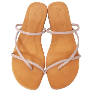 Ann’S水洗牛皮-小羊皮細帶夾腳歐美斜方頭涼拖鞋3cm-牛仔藍 歷史價格詳細信息