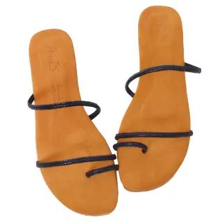 Ann’S水洗牛皮-小羊皮細帶夾腳歐美斜方頭涼拖鞋3cm-牛仔藍 歷史價格詳細信息