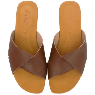 Ann’S水洗牛皮-納帕牛雙層寬結水洗牛皮平底涼拖鞋-粉 歷史價格詳細信息