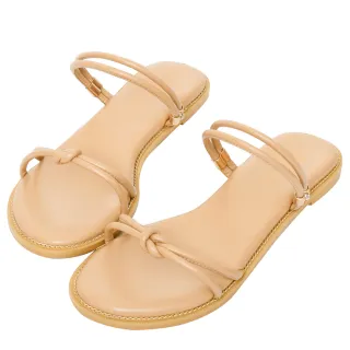 Ann’S微成熟-立體圓條方頭扁跟拉帶涼鞋-棕 歷史價格詳細信息