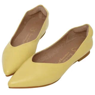 Ann’S無調味-素面純色V口顯瘦尖頭超軟真皮平底鞋-米白(版型偏小) 歷史價格詳細信息