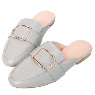 Ann’S質感真小羊皮不破內裡金釦穆勒鞋-米白 歷史價格詳細信息