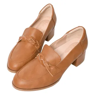 Ann’S學院立體編織麻花粗跟紳士鞋-米白 歷史價格詳細信息