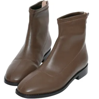 Ann’S高個子女孩看這裡-獨家方楦素面皮革平底短靴-卡其 歷史價格詳細信息