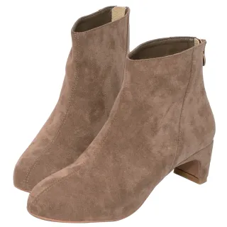 Ann’S完美版型-素面皮革扁跟圓頭短靴5cm-杏(版型偏小) 歷史價格詳細信息