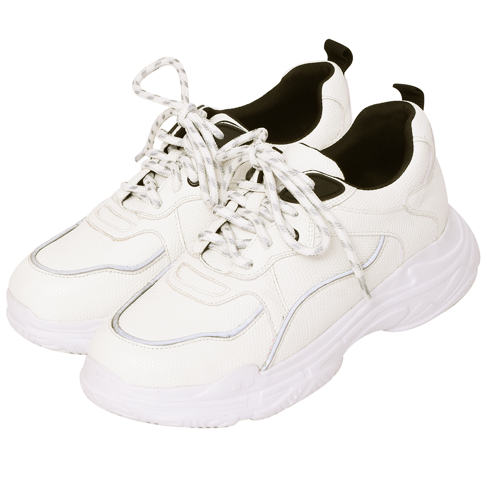 Ann’S魔術第四代-綠．白撞色全真皮牛皮老爹鞋(版型偏小) 歷史價格詳細信息