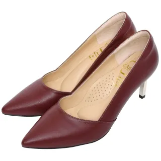 Ann’S嚮往的女人味-層次拼接柔軟小羊皮電鍍細跟尖頭高跟鞋7.5cm-米白 歷史價格詳細信息