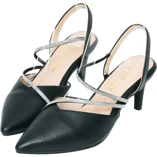 Ann’S公主日記-柔軟鑽石顯瘦曲線後空拉帶細跟尖頭鞋6.5cm-米白 歷史價格詳細信息