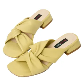 Ann’S棉質感受-柔軟扭結方頭涼拖鞋3cm-棕(版型偏小) 歷史價格詳細信息