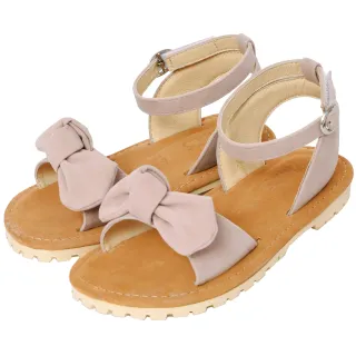 Ann’S水洗牛皮-甜美扭結寬版平底涼鞋-黑 歷史價格詳細信息