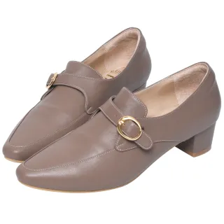 Ann’S手工縫製粗線金釦綿羊皮全真皮平底紳士鞋-棕(版型偏大) 歷史價格詳細信息