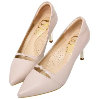 Ann’S氣質融合-綿羊皮造型單結尖頭電鍍直跟鞋7.5cm-粉 歷史價格詳細信息