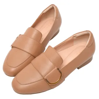 Ann’S堅持好穿-寬帶金色D扣全真皮小羊皮紳士鞋-黑 歷史價格詳細信息