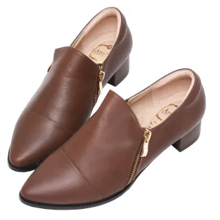 Ann’S復古風格-雙拉鍊素面牛津便鞋 咖 歷史價格詳細信息