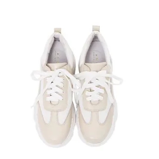 Ann’S魔術第四代-綠．白撞色全真皮牛皮老爹鞋(版型偏小) 歷史價格詳細信息