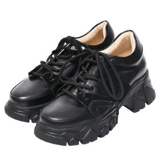 ANNSTAR 波痞Poppy聯名-日系原宿風格粗帶厚底鞋5cm-黑 歷史價格詳細信息