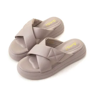 amai 百搭交叉莫蘭迪魔鬼氈厚底涼拖鞋 厚底拖鞋 雲朵拖鞋 休閒拖鞋 外出拖鞋 時尚 大尺碼 白色 FS205WT 歷史價格詳細信息