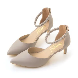 amai 真皮編織尖頭粗跟鞋 低跟鞋 真皮鞋 上班鞋 通勤鞋 跟鞋 空姐 職場鞋 大尺碼 台灣製 黑色 J11-79BK 歷史價格詳細信息