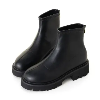 【amai】極輕量鋸齒厚底個性靴 短筒(黑) 歷史價格詳細信息