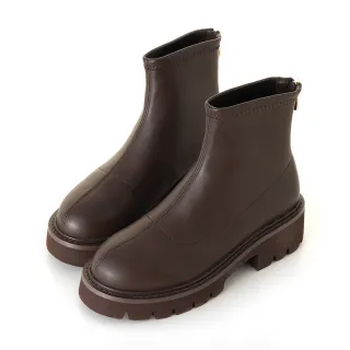 【amai】極輕量鋸齒厚底個性靴 短筒(黑) 歷史價格詳細信息