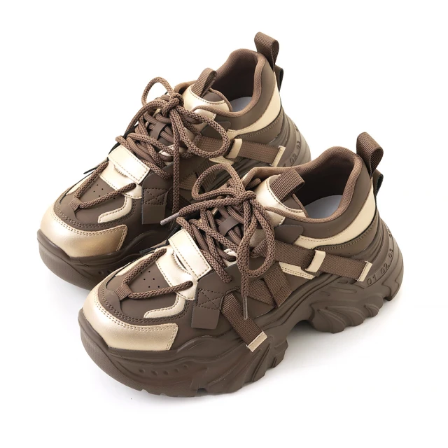 【amai】潮流金屬色輕量厚底休閒鞋 老爹鞋 休閒鞋 厚底鞋 運動鞋 百搭 時尚 增高 大尺碼 J12-53BN(咖色) 價格比較,價格查詢,歷史價格詳細信息