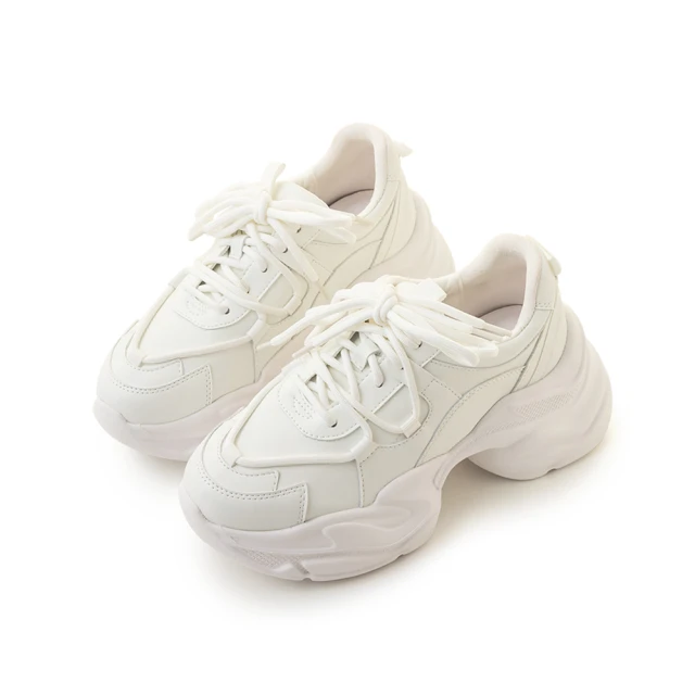 大碼老爹鞋女40碼春季新款顯腳小皮面防水運動鞋潮輕便軟底跑步鞋 歷史價格詳細信息