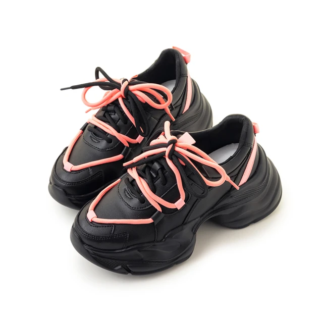 大碼老爹鞋女40碼春季新款顯腳小皮面防水運動鞋潮輕便軟底跑步鞋 歷史價格詳細信息