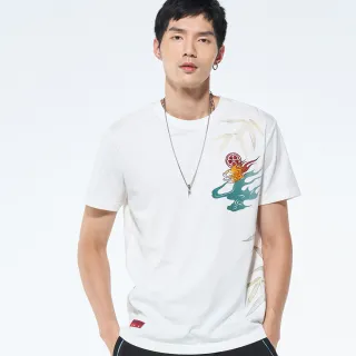 【BLUE WAY】男裝 金標暗影龍虎繡花 短袖 上衣-日本藍 歷史價格詳細信息