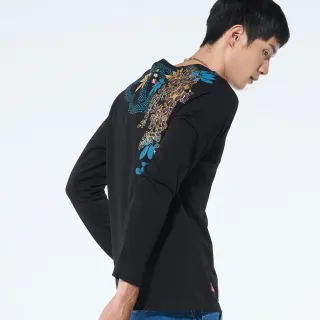 BLUE WAY 日本藍-夜紫藤感溫長TEE(黑) 歷史價格詳細信息