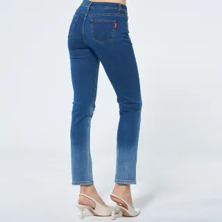 BLUE WAY 箱子 ET BOîTE-魔力高腰丹寧排扣窄直褲(藍) 歷史價格詳細信息