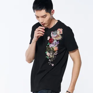 【BLUE WAY】男裝 金標暗影龍虎繡花 短袖 上衣-日本藍 歷史價格詳細信息