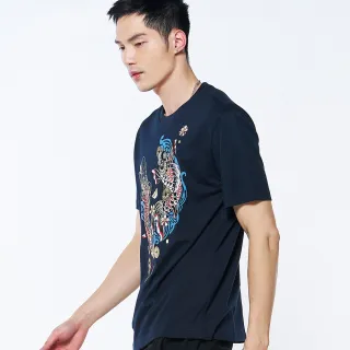 【BLUE WAY】男裝 金標暗影龍虎繡花 短袖 上衣-日本藍 歷史價格詳細信息
