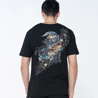 【BLUE WAY】男裝 金標暗影龍虎繡花 短袖 上衣-日本藍 歷史價格詳細信息