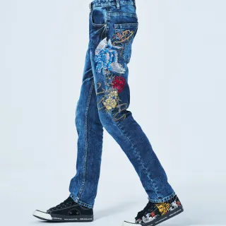 【BLUE WAY】男裝 金標暗影龍虎繡花 短袖 上衣-日本藍 歷史價格詳細信息